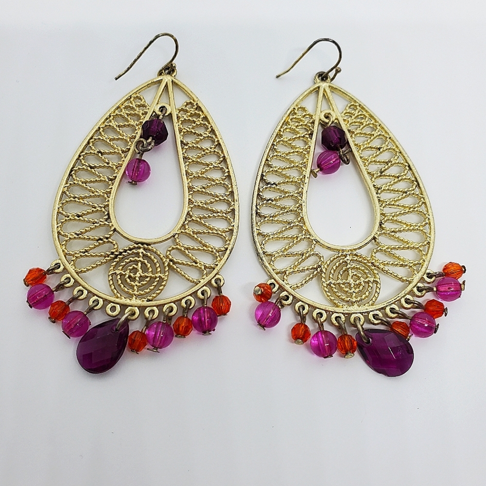 Avon Bali Bliss Beaded Earrings in Pink